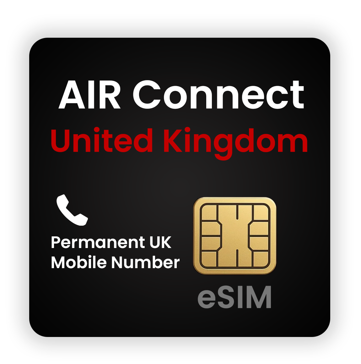 AIR Connect UK Permanent Mobile Number 365 days